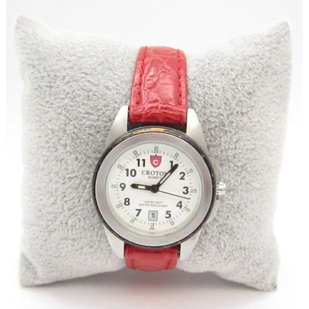 Women Croton Quartz 10ATM WR Analog 32mm Dial Causal Round Watch (G91)